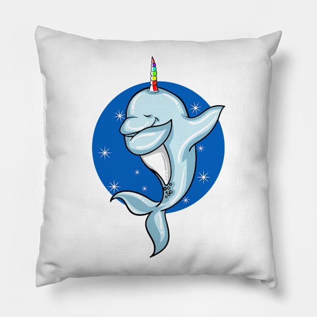 'Dabbing Unicorn Narwhal' Funny Dabbing Animal Gift Pillow by ourwackyhome