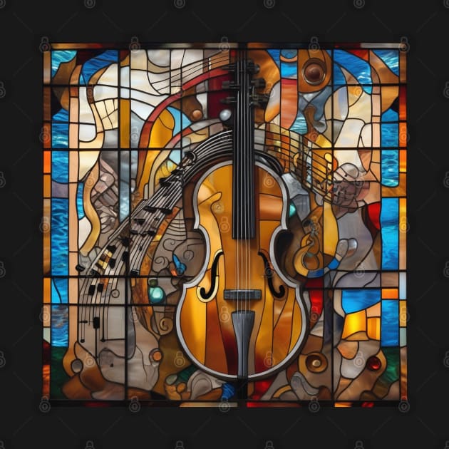 Musical Symbols In A Stained Glass Window by Musical Art By Andrew