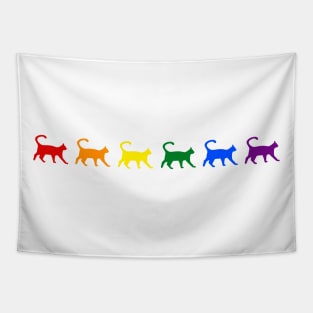 Cat LGBT Rainbow Cat Daddy Cat Mom Cat Lovers Funny Cat Tapestry