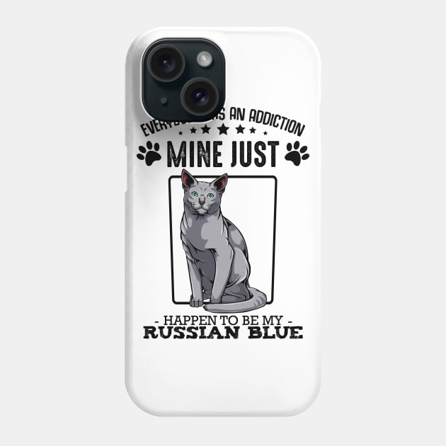 Russian Blue Cat Phone Case by Lumio Gifts