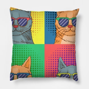 Cat Pop Art Pillow