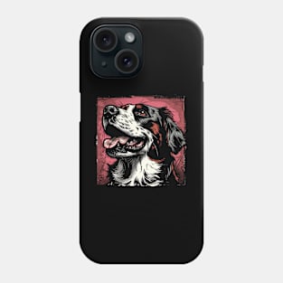 Retro Art Brittany Spaniel Dog Lover Phone Case
