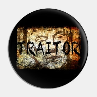 TRAITOR donald trump Russia Collusion Treason Vintage Pin