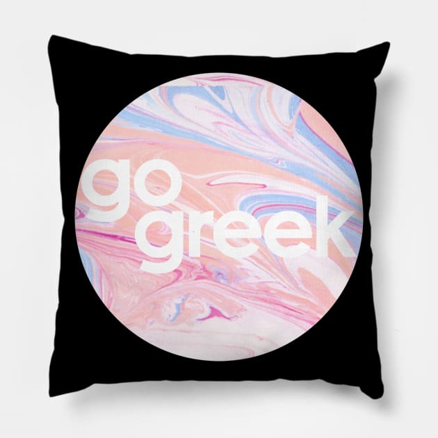 Go Greek Pillow by lolosenese