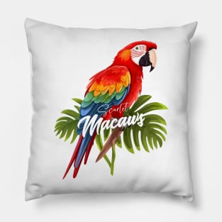 Scarlet Macaws Pillow