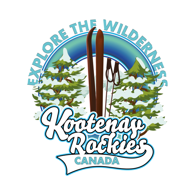 Kootenay Rockies Canada Ski travel logo by nickemporium1