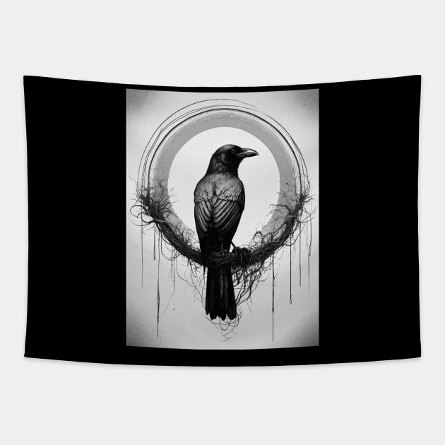 Night Raven Tapestry by Daniel99K