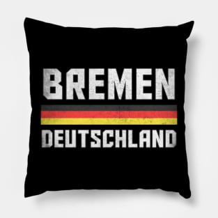 Bremen / Germany Faded Style Region Design Pillow