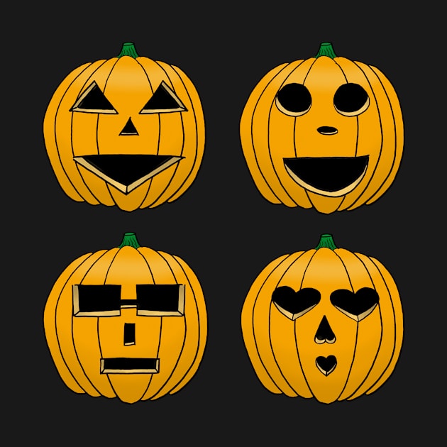 Jack-O-Lantern Sticker Pack by dogbone42