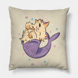 cute mermaid cat Pillow