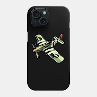 Geometric Warbird | P-51 Mustang Fighter Tee Phone Case