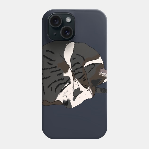 Sleeping cat Phone Case by Antiope