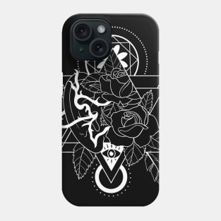 Forking Paths (white lines) Phone Case