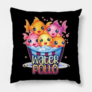 Water Pollo Kawaii Fish in a Bucket Pillow