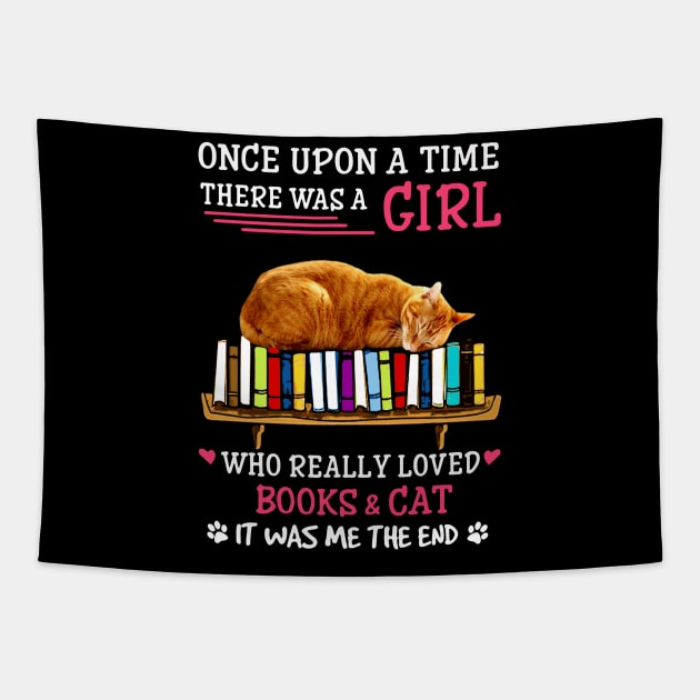 book cat love girls Tapestry by Xonmau