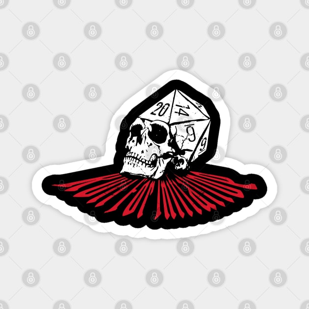 Roll for Initiative DnD Dice Skull Magnet by DnlDesigns