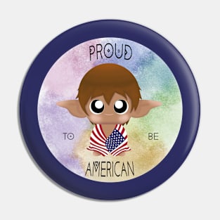 Proud to be American (Sleepy Forest Creatures) Pin