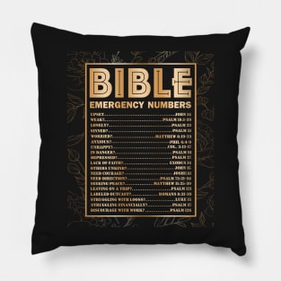 Emergency Bible Numbers Pillow