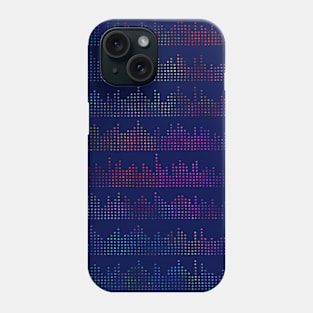 Techno Equalizer Bars On Blue Phone Case