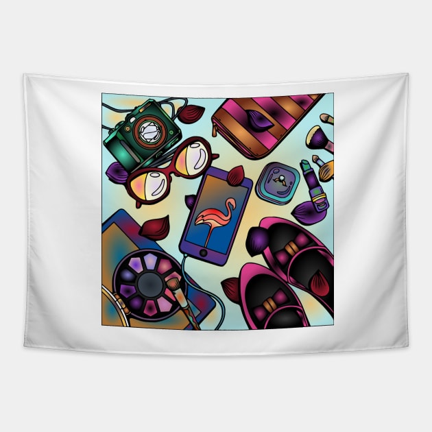 Objects 192 (Style:1) Tapestry by luminousstore