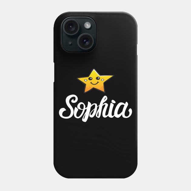 Sophia Cute Star. My Name is Sophia! Phone Case by ProjectX23Red