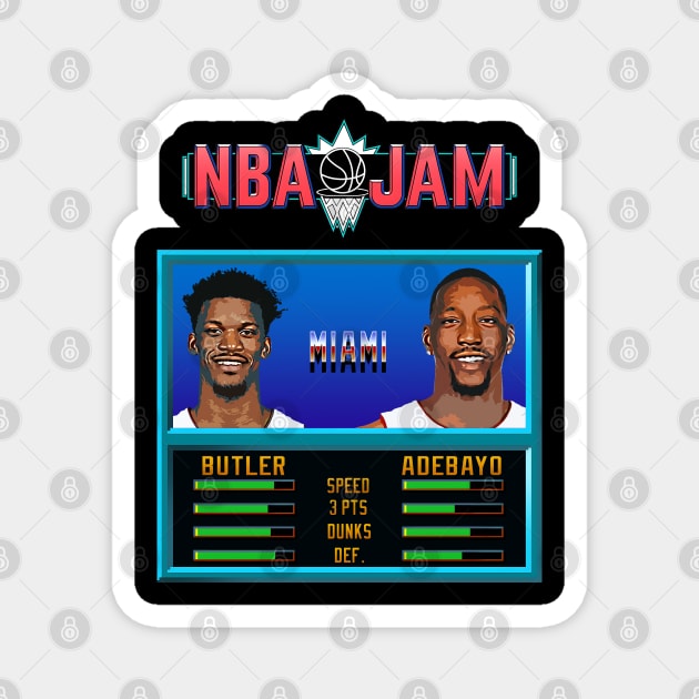 NBA JAM - Miami Basketball Magnet by Buff Geeks Art