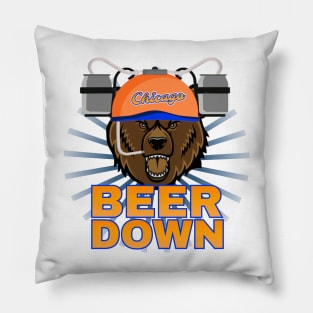 Beer Down Chicago Bears Pillow