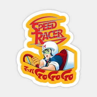 Go Speed Racer Retro Japanese Magnet