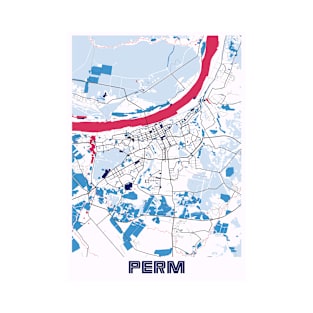 Perm - Russia MilkTea City Map T-Shirt