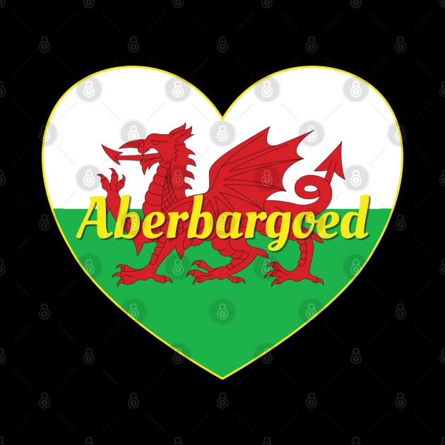 Aberbargoed Wales UK Welsh Flag Heart by DPattonPD