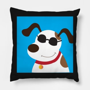 Cool Mutt with Sunglasses Mixed Breed Dog Pillow