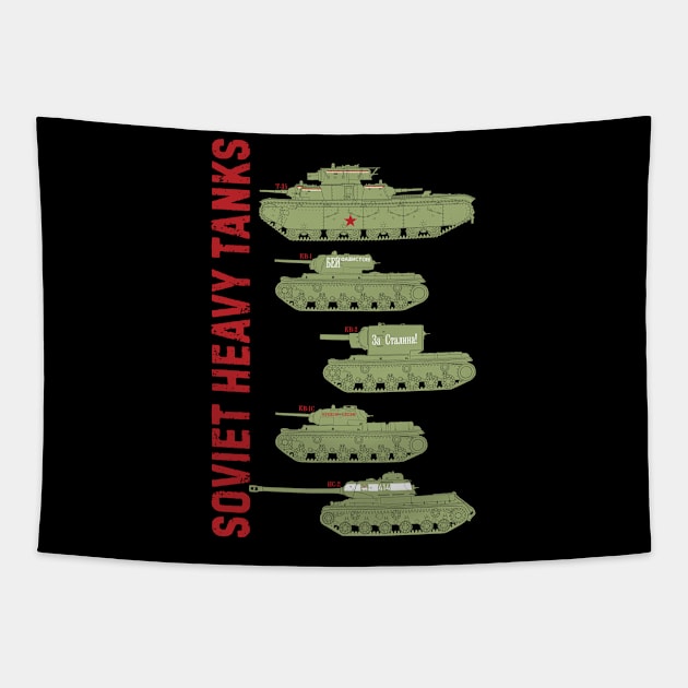 For a tank fan! Soviet heavy tanks WW2 Tapestry by FAawRay