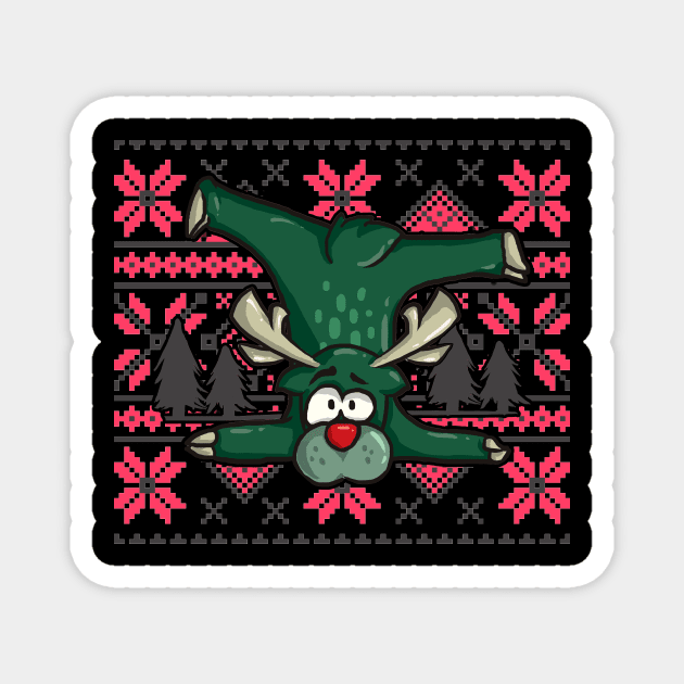 Ugly Christmas Reindeer Magnet by TellingTales