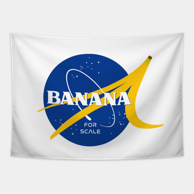 Banana for scale NASA logo Tapestry by minimaldesign