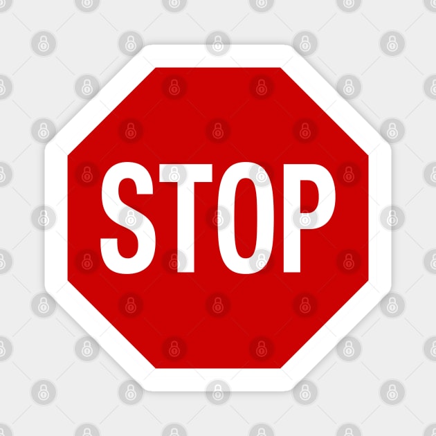 Stop Sign Symbol In Red Magnet by THP Creative