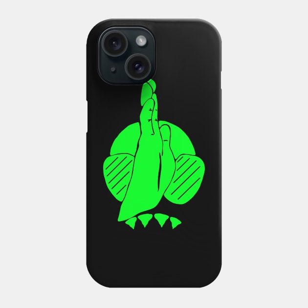 Green hand signal for shark, scuba diver design Phone Case by Namwuob