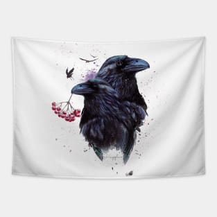 Watercolor Ravens: Made for Wingspan Game Players! Tapestry