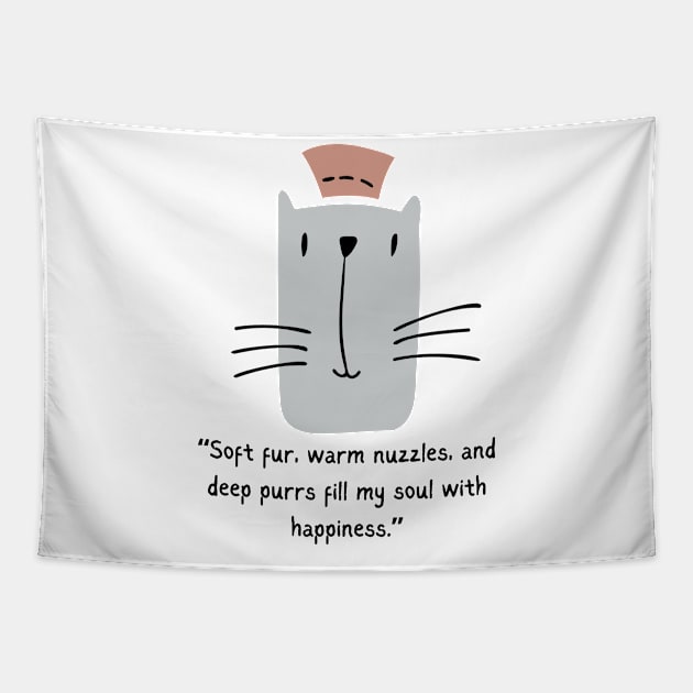 Kitty Cat SOFT FUR/ Cute Kitty Cat Quote Tapestry by Rightshirt