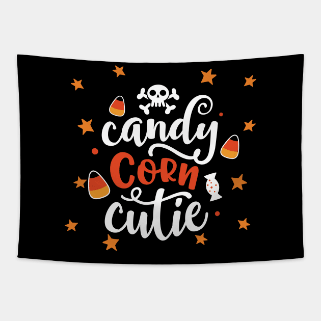 Candy Corn Cutie Halloween Couple Tapestry by Barts Arts