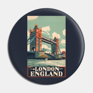 A Vintage Travel Art of London - England Pin