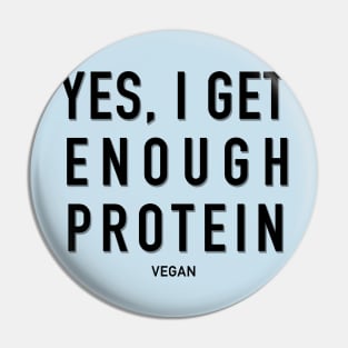 Yes, I get enough protein Pin