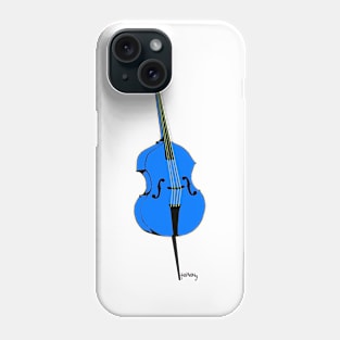 Blue double bass Phone Case