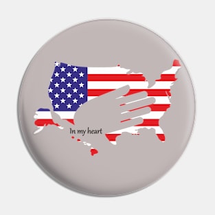 In My Heart. USA v.2 Pin