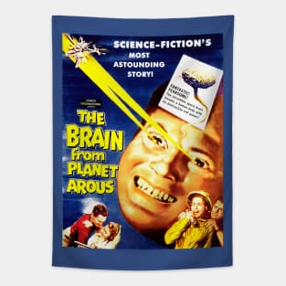 Classic Science Fiction Movie Poster - Brain from Planet Arous Tapestry