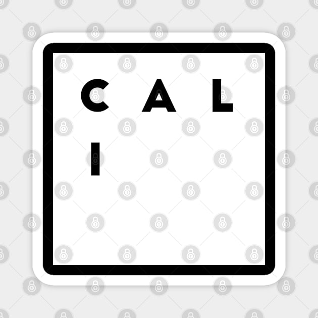 Cali | White square letters Magnet by Classical