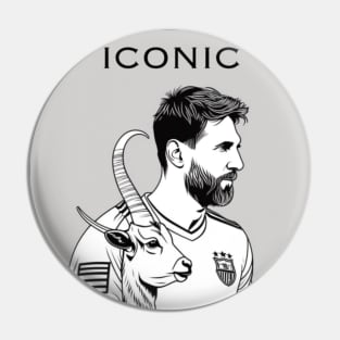 Iconic Leo Messi Futbol Soccer Gift Artwork Pin