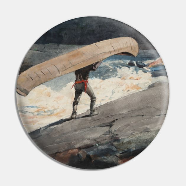 The Portage by Winslow Homer Pin by Classic Art Stall