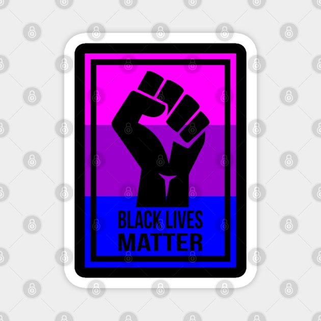 fist - bisexual BLM Magnet by schreynal