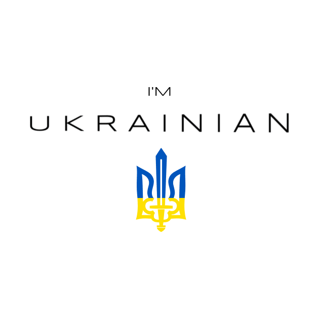 I am Ukrainian Flag Tryzub by Yasna