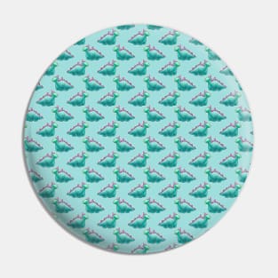 Blue Dinosaur Pattern Pin